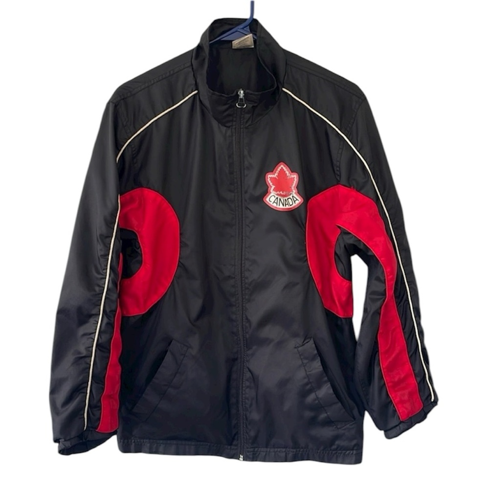 Vintage Mighty Mac Team Canada Hockey Jacket Windbreaker Youth Large (14/16)